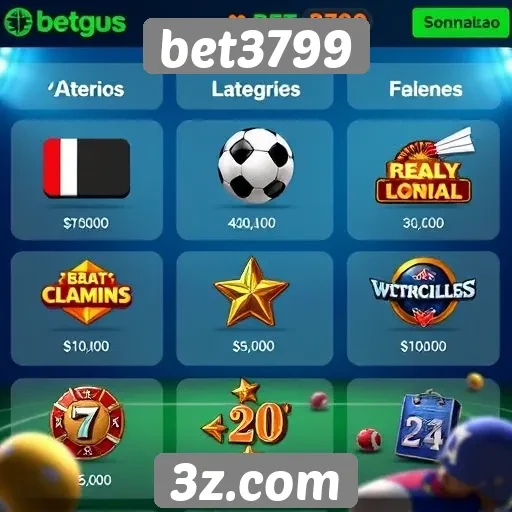 Análise das categorias de jogos no bet3799
